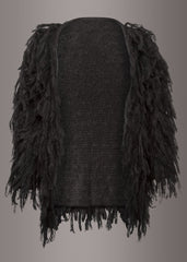 black faux fur jacket