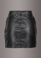 Shop Black Leather Mini Skirt | Rock Clothing | Pretty Attitude ...