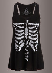 Feather skull tee