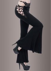 black gothic bell bottom pants