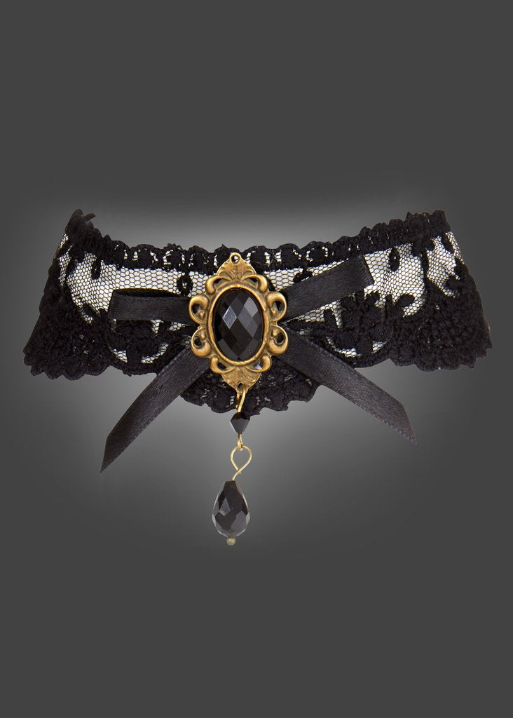 Black Lace Choker Necklace | Halloween Jewelry | Pretty Attitude