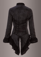 black lace goth coat