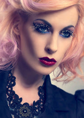 black lace goth necklace