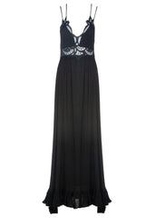 black lace maxi dress