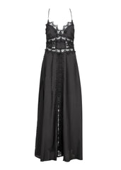 black lace maxi dress