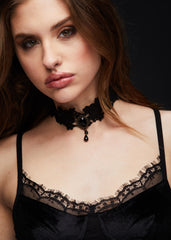 black lace necklace