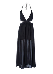 black maxi dress