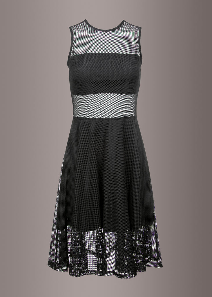 Black Fishnet A-Line Midi Dress | Goth shop | goth dresses | Pretty Attitude Black Fishnet A-Line Midi Dress | Goth shop | goth dresses | Pretty Attitude
