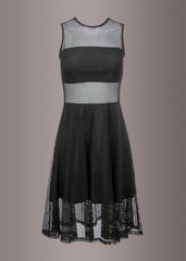 black mesh cutout dress