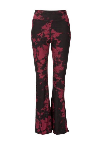 black and red tie dye bell bottoms