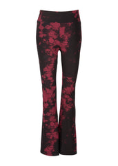 black and red tie dye flares