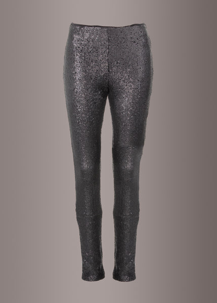 black sequin legging