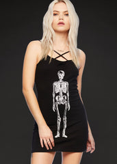 black skeleton tank top