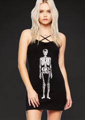 black skeleton cami