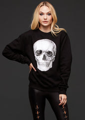 black skull sweater