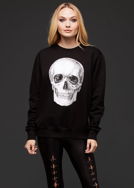 black skull sweatshirt