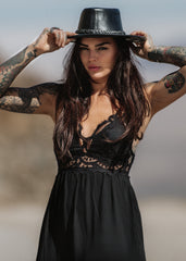 black strappy maxi dress
