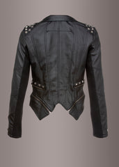 black studded biker jacket