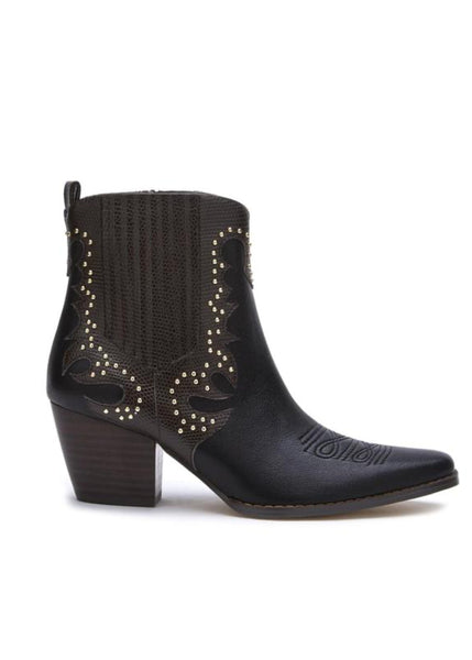 black studded western boots