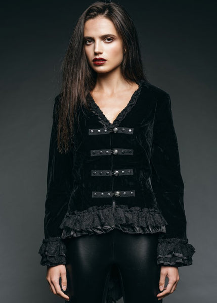 black velvet goth jacket