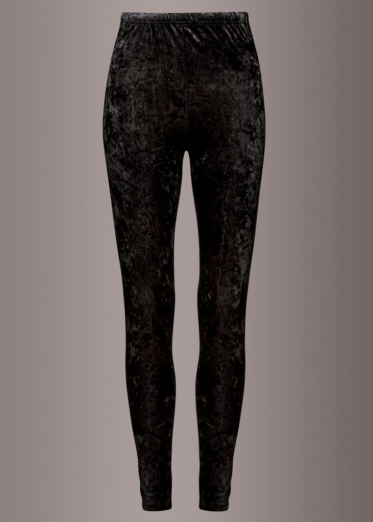 black velvet leggings