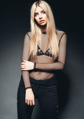 fishnet top black alternative punk rock steampunk gothic 