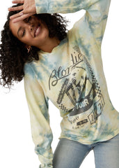Tie Dye Long Sleeve Blondie Band Shirt by Daydreamer LA