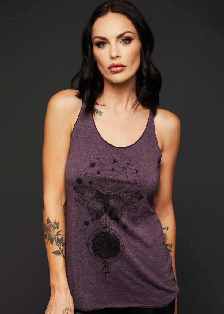 Butterfly Moon Phases Loose Fit Tank Top