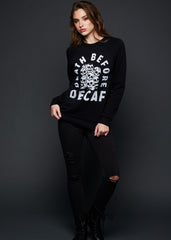 decaf skull sweatshirt