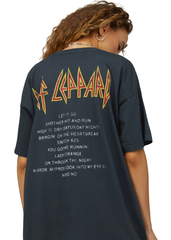 Rock band graphic tee – Def Leppard High 'n' Dry Vertigo shirt by Daydreamer Clothing featuring a wild leopard and bold lettering.