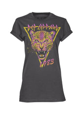 def leppard neon cat tee