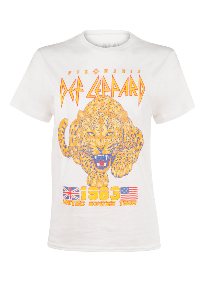 Shop DEF LEPPARD 1983 Pyromania Tour Band T-Shirt | Pretty Attitude ...