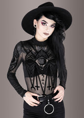 flocked gothic bodysuit
