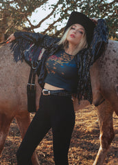 fringe jacket sequin