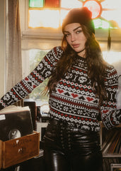 goth ugly xmas sweater