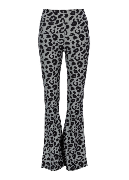 gray leopard print bell bottoms
