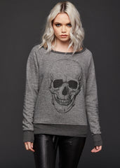 gray skull sweatshirt