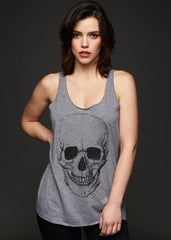 grey skull rock t shirt
