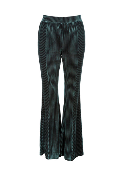green velvet bell bottom pants
