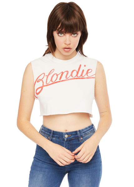 Blondie cropped Band t-shirt