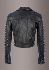 leather jacket with studs