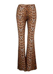 leopard flare pants