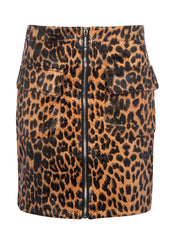 leopard mini skirt