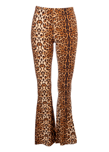 leopard print flare pants