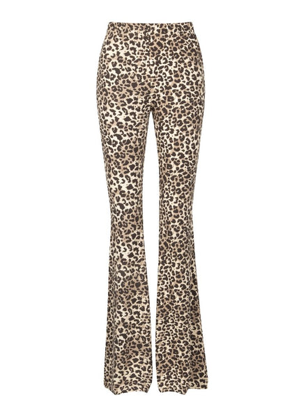 leopard print flares