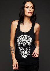 leopard print skull tee