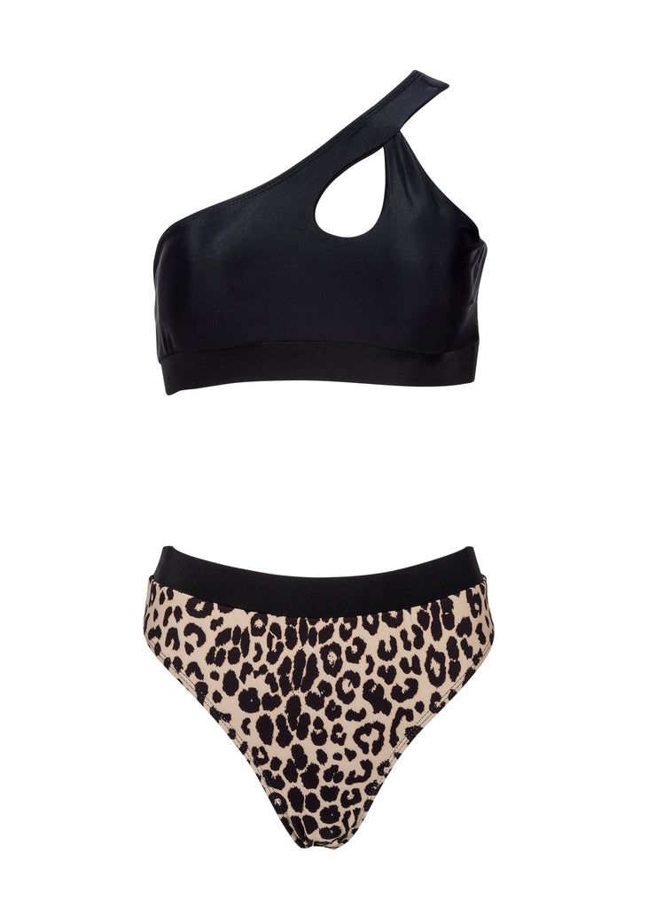 leopard print swimsuit set