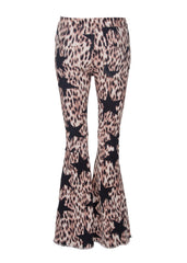 leopard and star print flares
