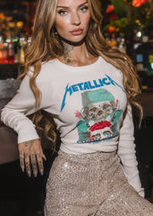 metallica cropped band tee