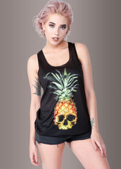 Pineapple skull tank top